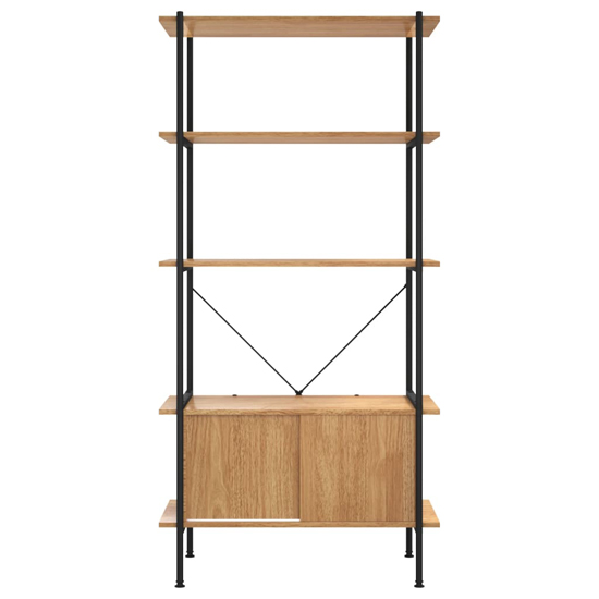 Perry Wooden 5-Tier Shelving Unit In Light Brown