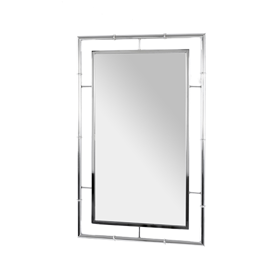 Perrysburg Wall Mirror With Chrome Metal Frame