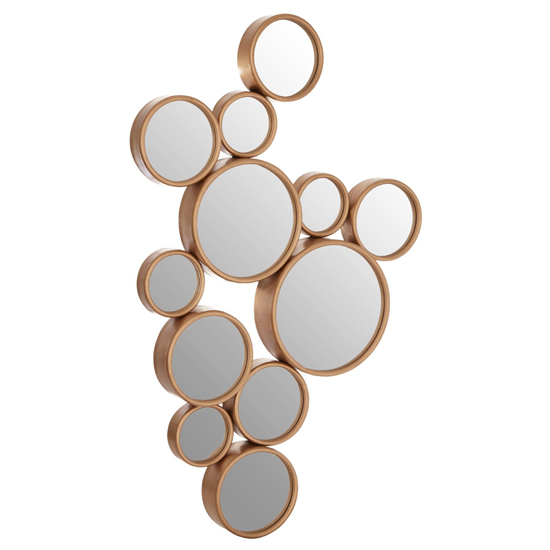 Persacone Large Multi-Circles Wall Mirror In Gold_2