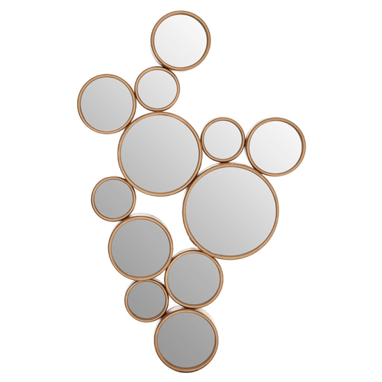 Persacone Large MultiCircles Wall Mirror In Gold FiF