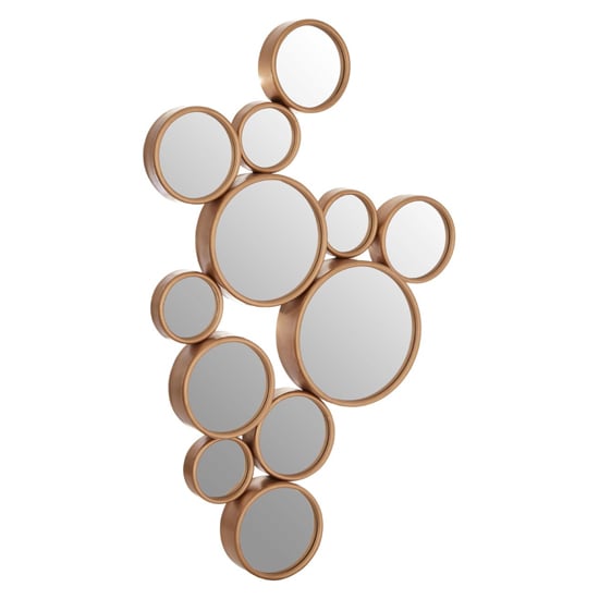 Product photograph of Persacone Small Multi Bubble Design Wall Mirror In Gold Frame from Furniture in Fashion