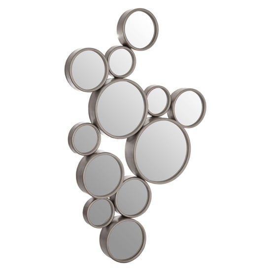 Photo of Persacone small multi bubble design wall mirror in silver frame