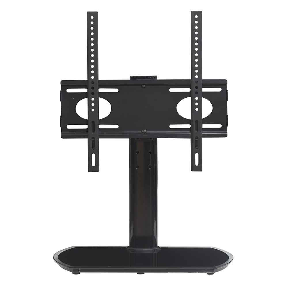 Perth 55'' Universal Swivel TV Stand Mount Bracket with Black Glass Base