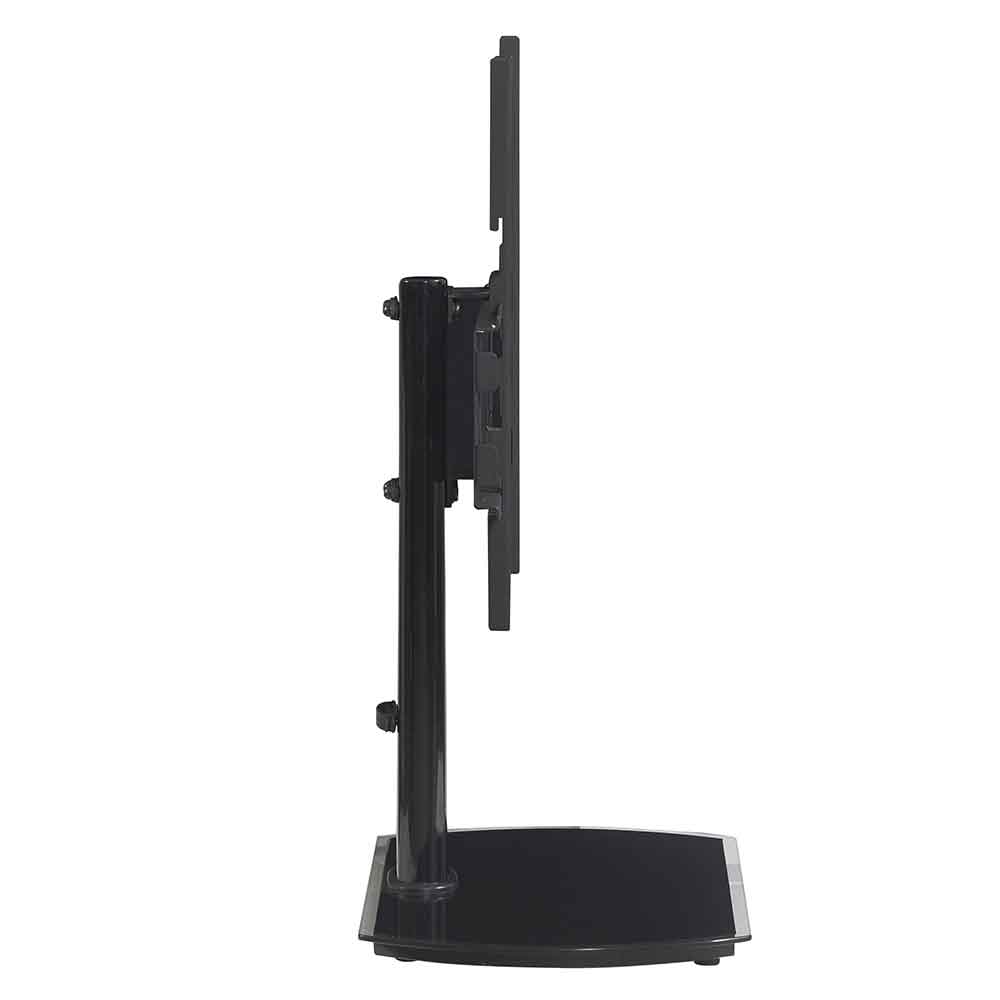 Perth 55'' Universal Swivel TV Stand Mount Bracket with Black Glass Base