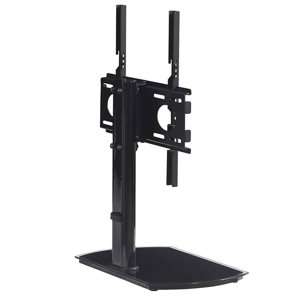 Perth 55'' Universal Swivel TV Stand Mount Bracket with Black Glass Base