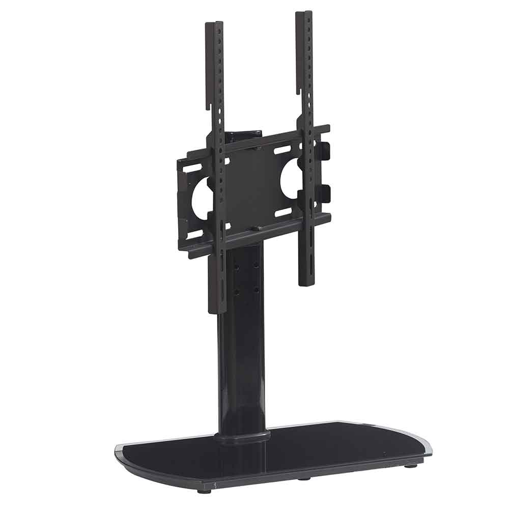 Perth 55'' Universal Swivel TV Stand Mount Bracket with Black Glass Base