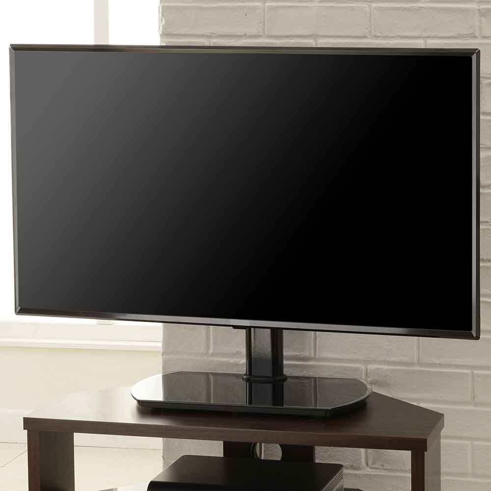 Perth 65'' Universal Fixed TV Stand Mount Bracket with Black Glass Base