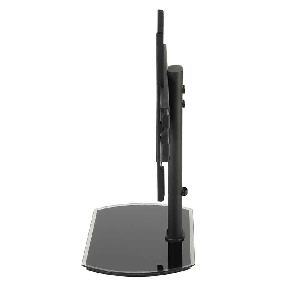 Perth 65'' Universal Fixed TV Stand Mount Bracket with Black Glass Base