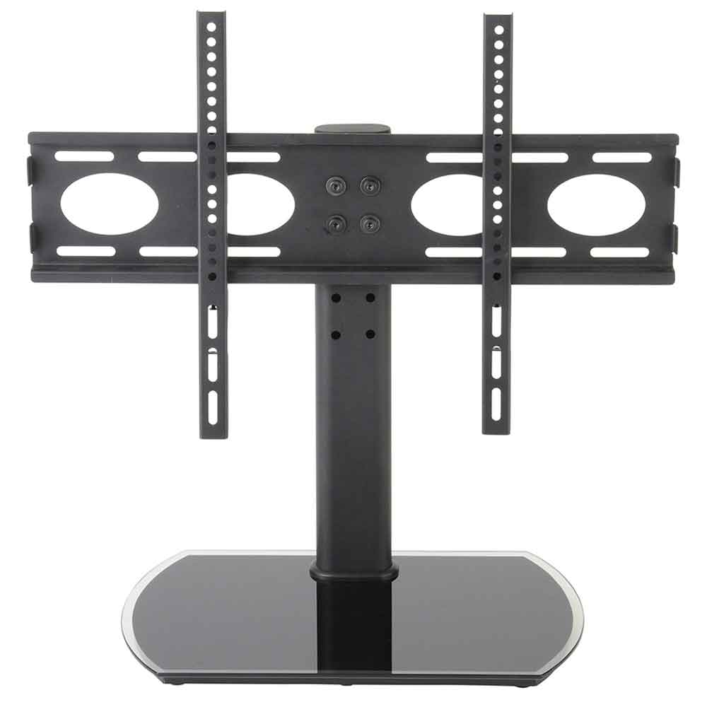 Perth 65'' Universal Fixed TV Stand Mount Bracket with Black Glass Base