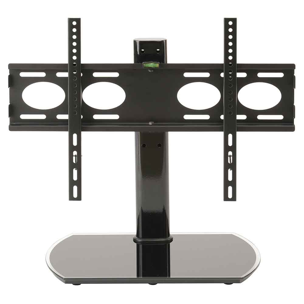 Perth 65'' Universal Swivel TV Stand Mount Bracket with Black Glass Base