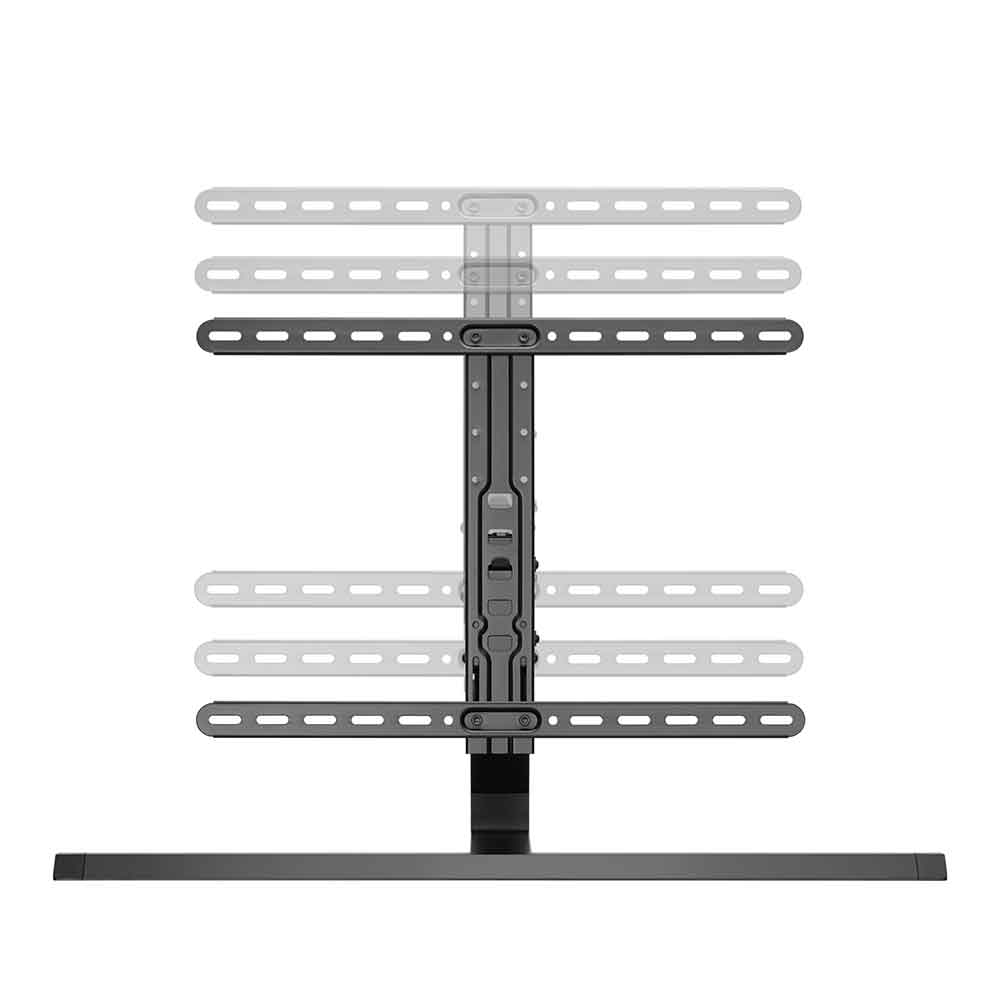 Perth 75'' Swivel Table Top Aluminium TV Stand - Black