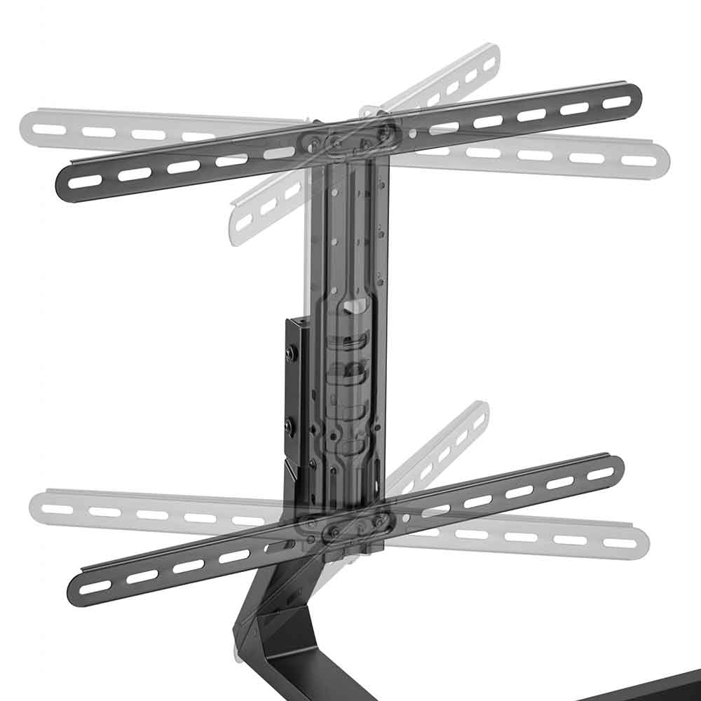 Perth 75'' Swivel Table Top Aluminium TV Stand - Black