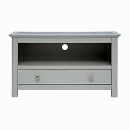 Product photograph of Pluckley Grey Stone Inset Tv Unit With 1 Drawer from Furniture in Fashion