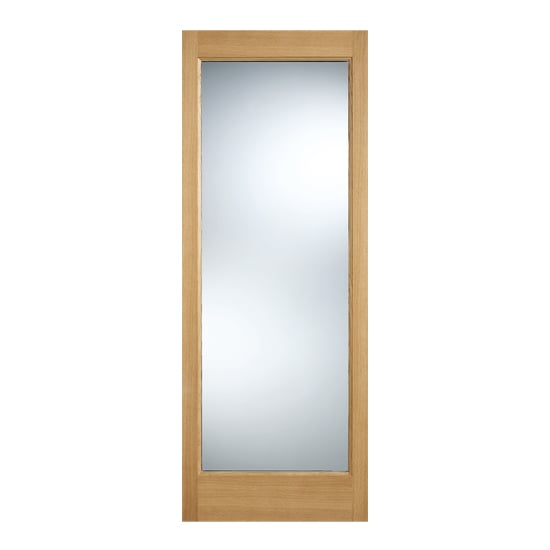 Product photograph of Petaluma 1981mm X 762mm External Door With Clear Glass In Oak from Furniture in Fashion