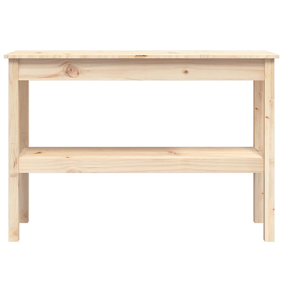 Petey Pinewood Console Table With Undershelf In Natural