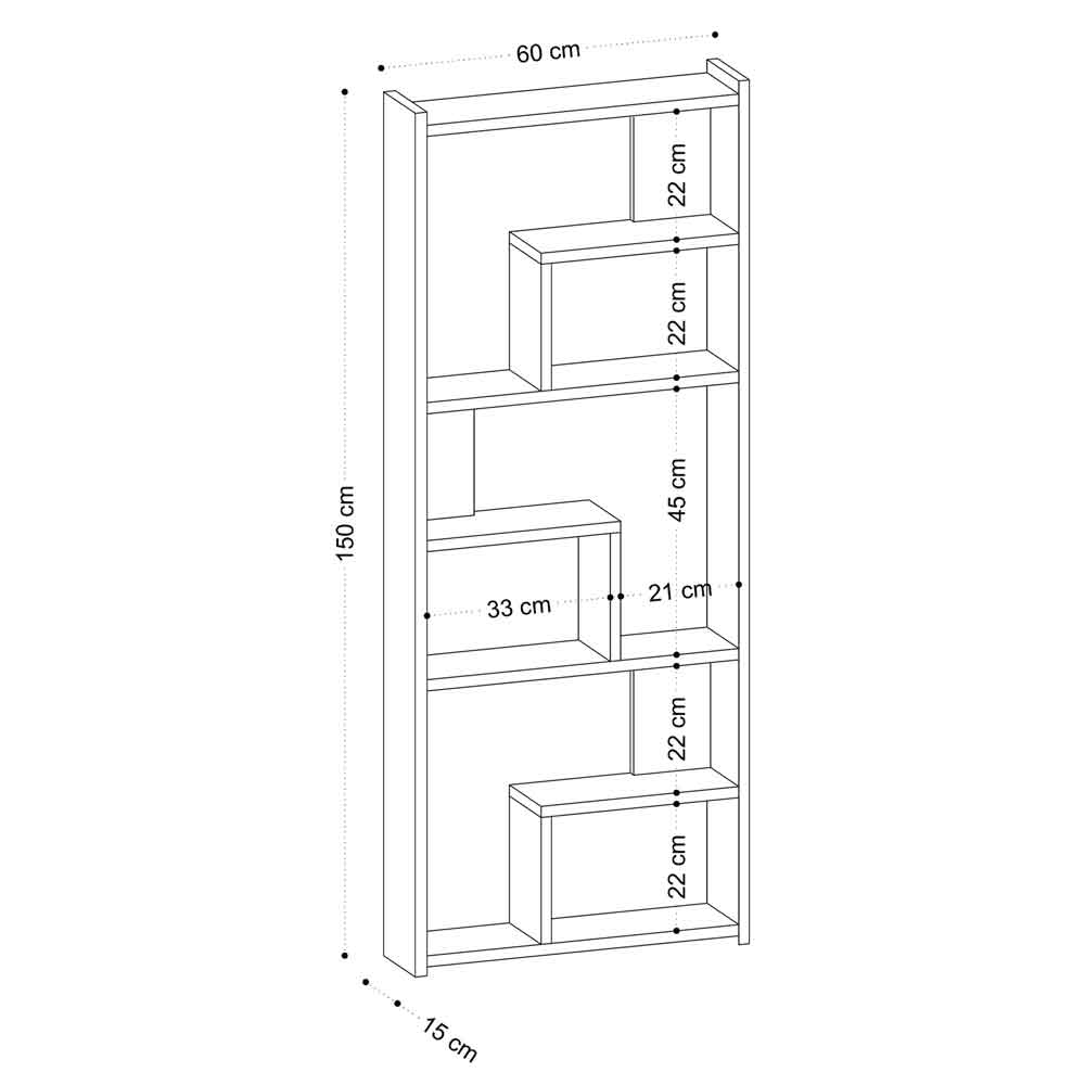 Petite Wooden Display Unit in Oak