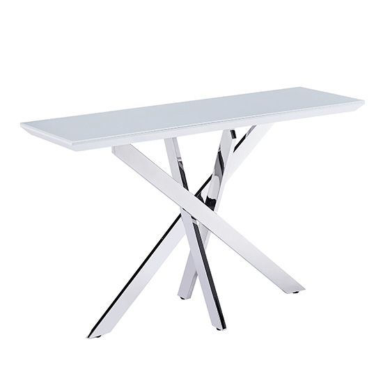 Petra Glass Console Table White High Gloss Furniture in Fashion