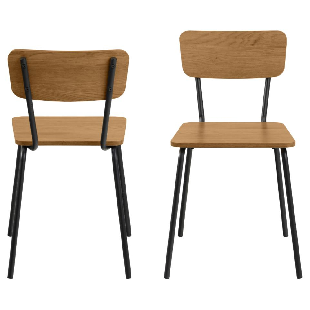Petros Wild Oak Wooden Dining Chairs In Pair