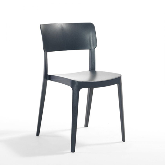 Peyton Polypropylene Side Chair In Anthracite