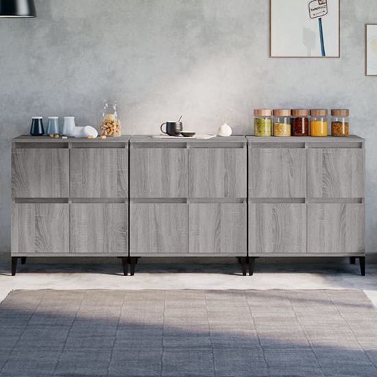 Read more about Peyton wooden sideboard with 12 doors in grey sonoma oak