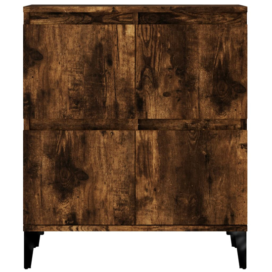 Peyton Wooden Sideboard With 8 Doors In Smoked Oak