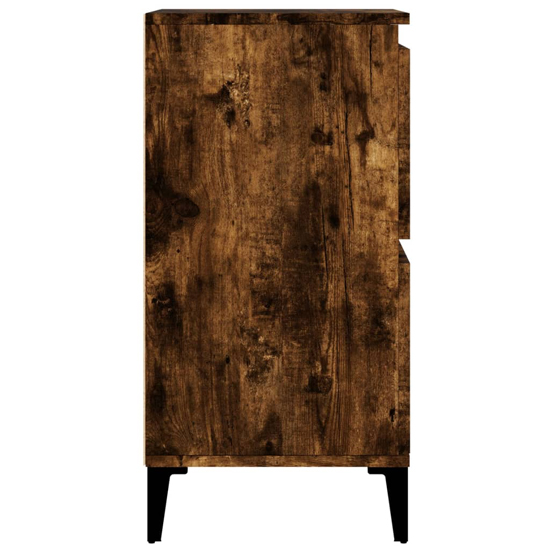 Peyton Wooden Sideboard With 8 Doors In Smoked Oak