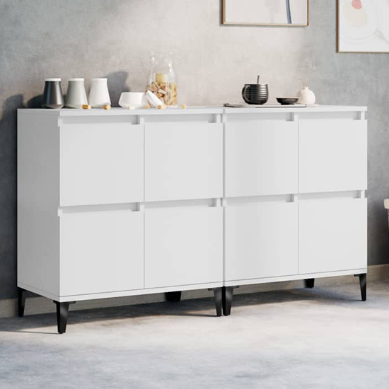 Read more about Peyton wooden sideboard with 8 doors in white