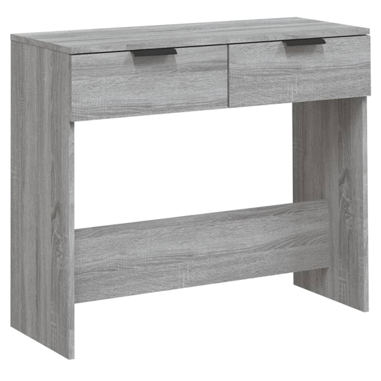 Phila Wooden Console Table With 2 Drawers In Grey Sonoma Oak