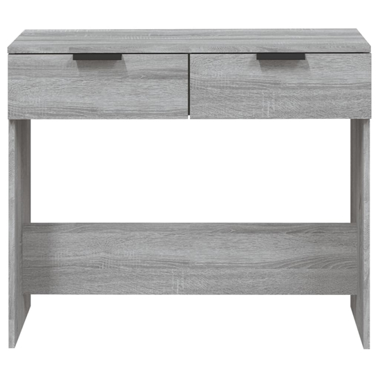 Phila Wooden Console Table With 2 Drawers In Grey Sonoma Oak
