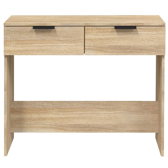 Phila Wooden Console Table With 2 Drawers In Sonoma Oak
