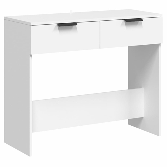 Phila Wooden Console Table With 2 Drawers In White