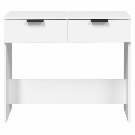 Phila Wooden Console Table With 2 Drawers In White