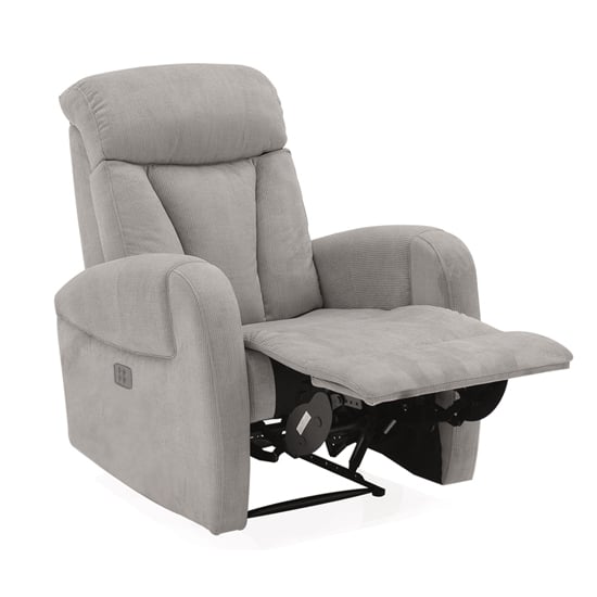 Phoebe Electric Dual Motor Fabric Recliner Chair In Grey Furniture in