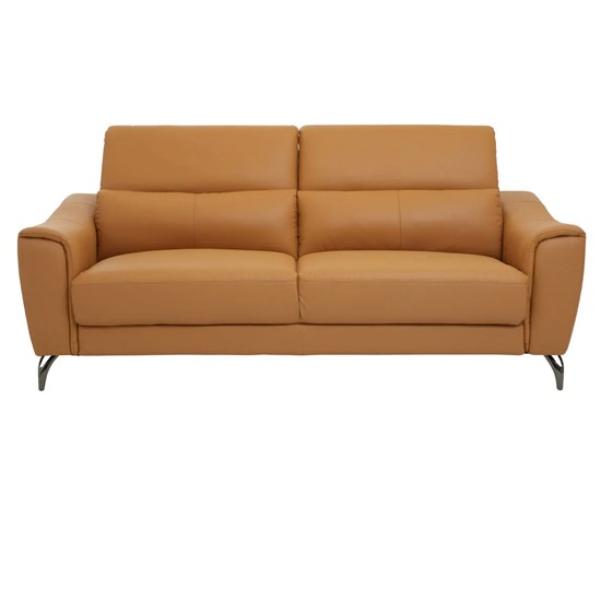 Phoenixville Faux Leather 3 Seater Sofa In Camel_3