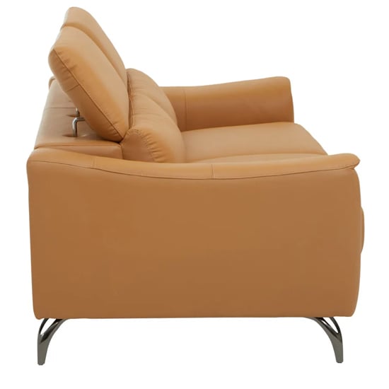 Phoenixville Faux Leather 3 Seater Sofa In Camel_4