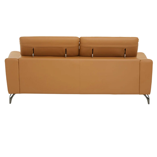 Phoenixville Faux Leather 3 Seater Sofa In Camel_5