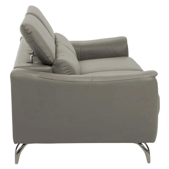 Phoenixville Faux Leather 3 Seater Sofa In Grey Furniture in Fashion