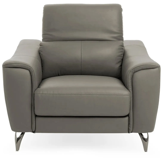 Phoenixville Faux Leather Armchair In Grey Furniture in Fashion