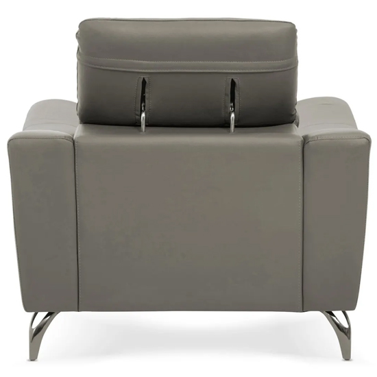 Phoenixville Faux Leather Armchair In Grey Furniture in Fashion