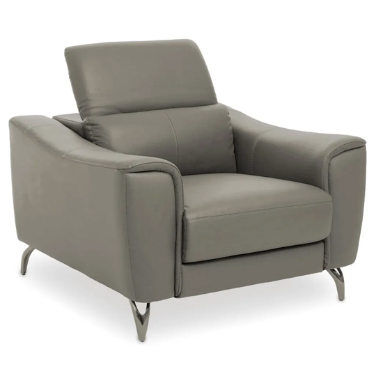 Product photograph of Phoenixville Faux Leather Armchair In Grey from Furniture in Fashion