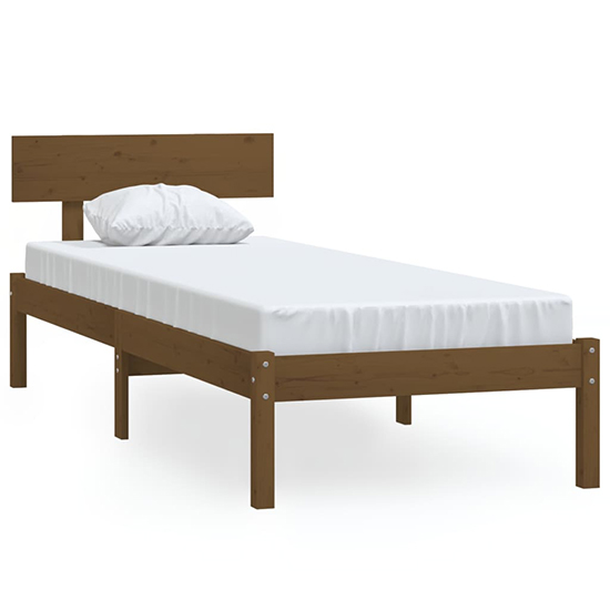 Phyre Solid Pinewood Single Bed In Honey Brown