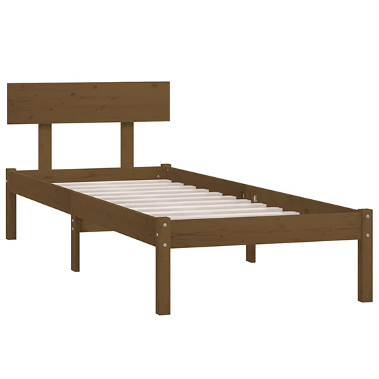 Phyre Solid Pinewood Single Bed In Honey Brown