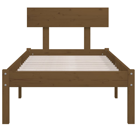 Phyre Solid Pinewood Single Bed In Honey Brown