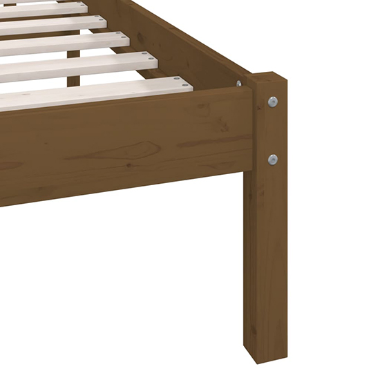 Phyre Solid Pinewood Single Bed In Honey Brown