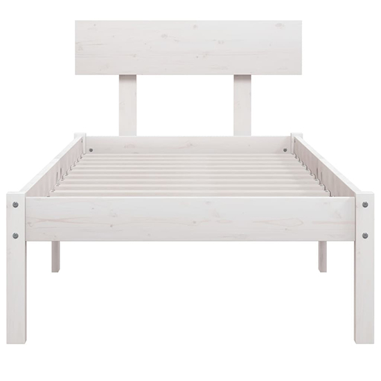 Phyre Solid Pinewood Single Bed In White