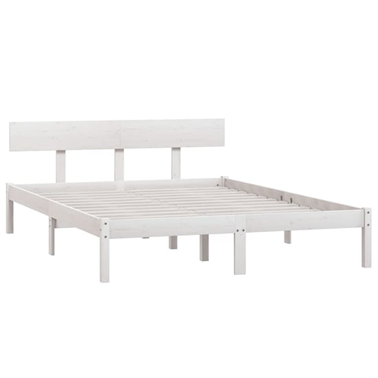 Phyre Solid Pinewood Small Double Bed In White_3