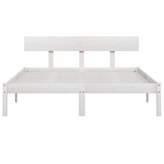 Phyre Solid Pinewood Small Double Bed In White_4