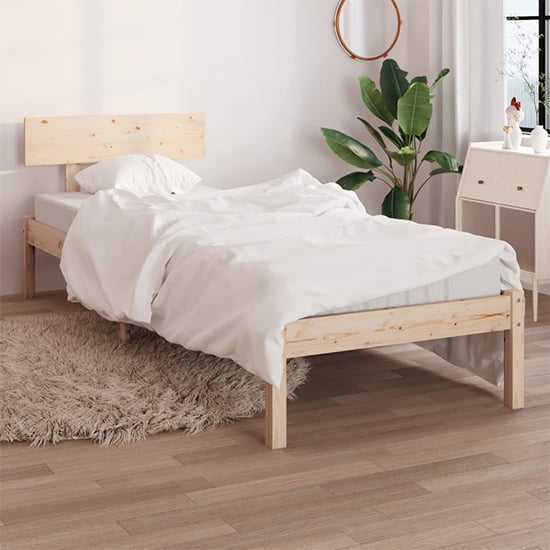 Phyre Solid Pinewood Small Single Bed In Natural_1