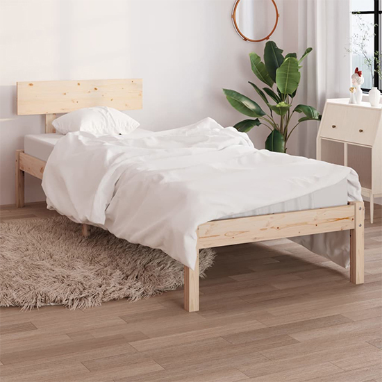 Read more about Phyre solid pinewood small single bed in natural