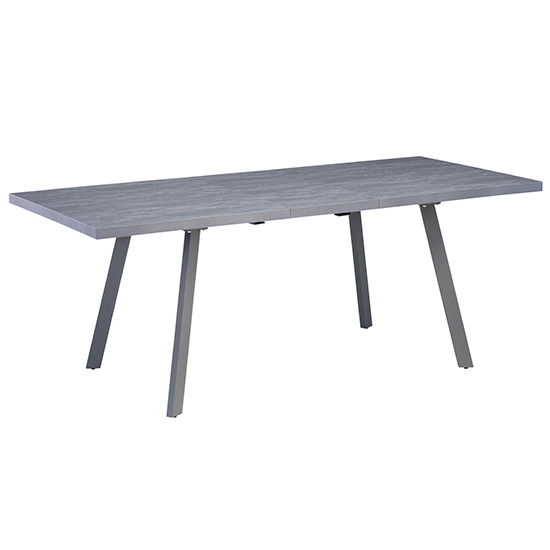 Paley Extending Dining Table With 6 Huskon Grey Chairs_2